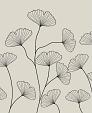 Fine line grijze bloemen