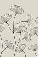 Fine line grijze bloemen