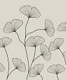 Fine line grijze bloemen