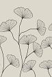 Fine line grijze bloemen
