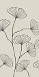 Fine line grijze bloemen