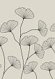 Fine line grijze bloemen