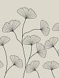 Fine line grijze bloemen
