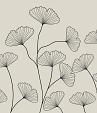Fine line grijze bloemen
