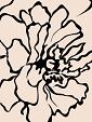 Scandinavische lijntekening van bloem #28