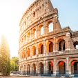 Zonsopgang bij het Colosseum, Rome, Italië