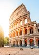 Zonsopgang bij het Colosseum, Rome, Italië