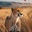 Cheetah in savannegras