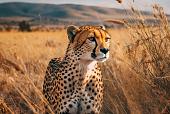 Cheetah in savannegras