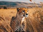 Cheetah in savannegras