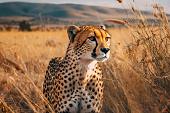 Cheetah in savannegras