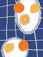 Citrusvruchten op bord