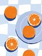 Sinaasappels op bord