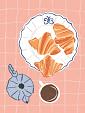 Koffie met croissantjes