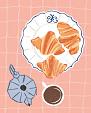 Koffie met croissantjes