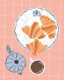 Koffie met croissantjes