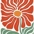 Abstracte bloemenposter #17