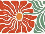 Abstracte bloemenposter #17