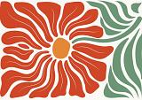 Abstracte bloemenposter #17