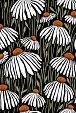 Handgetekend patroon met bloemen
