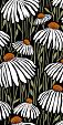 Handgetekend patroon met bloemen
