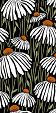 Handgetekend patroon met bloemen