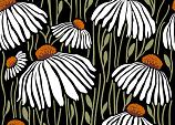 Handgetekend patroon met bloemen