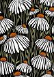 Handgetekend patroon met bloemen