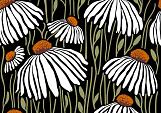 Handgetekend patroon met bloemen