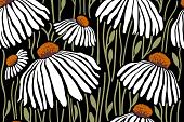 Handgetekend patroon met bloemen