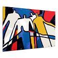 abstracte mensen in mondriaan stijl mock up tuinposter liggend