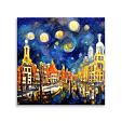 maanverlichte nacht geinspireerd op van gogh mock up tegeltje vierkant