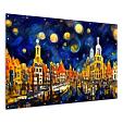 maanverlichte nacht geinspireerd op van gogh mock up tuinposter liggend