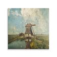 een molen aan een polenvaart mock up tegeltje vierkanr