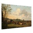 landschap met vee mock up tuinposter liggend