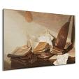 stilleven met boeken mock up aluminium liggend