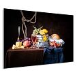 stilleven tafel met wijn en eten mock up forex liggend