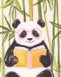 Lezende panda