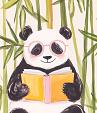 Lezende panda