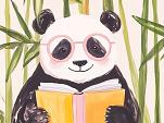 Lezende panda