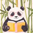 Lezende panda