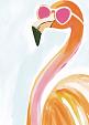 Flamingo met zonnebril