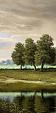 Olieverfschilderij met landschap