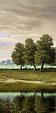 Olieverfschilderij met landschap