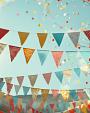 Feestelijke, kleurrijke slingers