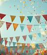 Feestelijke, kleurrijke slingers