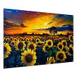 zonnebloemenveld geschilderd mock up tuinposter liggend
