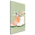 bloemen in laarzen mock up aluminium staand
