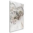 droge allium bloemen op beige stof mock up aluminium staand