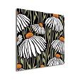 handgetekend patroon met bloemen mock up aluminium vierkant